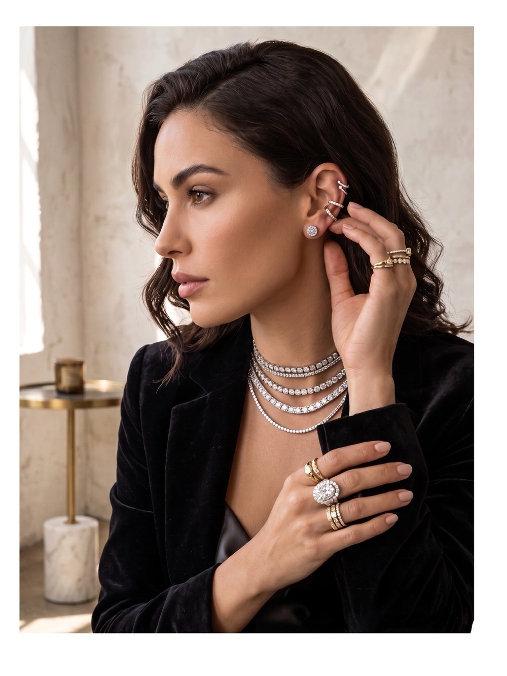 new Pave CZ Cubic Zirconia Studs ✦ Rhodium Plated Sterling Silver ✦ .925 SS ✦